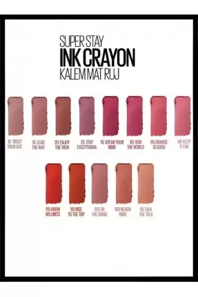 Maybelline New York Super Stay Ink Crayon Kalem Mat Ruj -115 Know No Limits