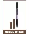 Maybelline New York Express Brow Satin Duo Çift Taraflı Kaş Kalemi - 02 Orta Ton