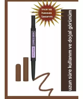 Maybelline New York Express Brow Satin Duo Çift Taraflı Kaş Kalemi - 01 Açık Ton