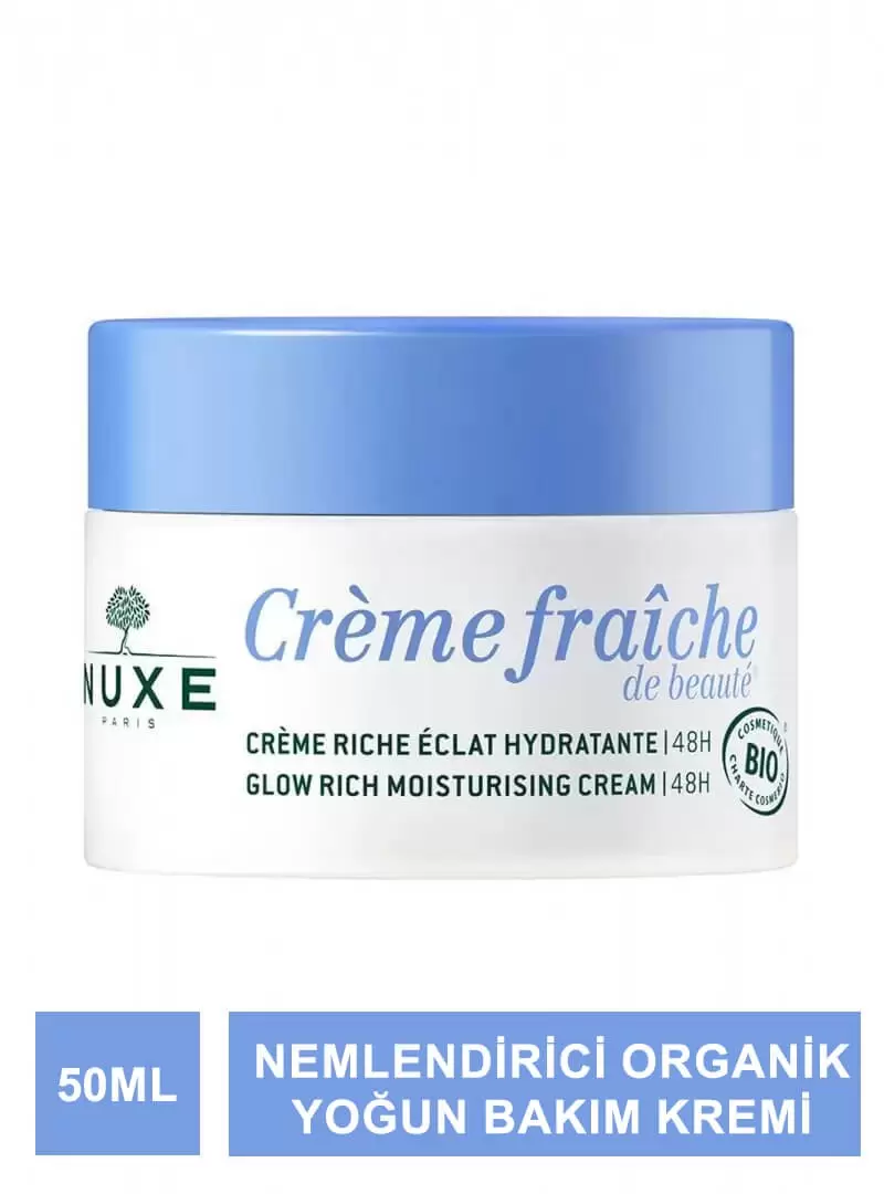 Nuxe Creme Fraiche Glow Rich Moisturizing Cream 48H - Nemlendirici Organik Yoğun Bakım Kremi - 50 ml