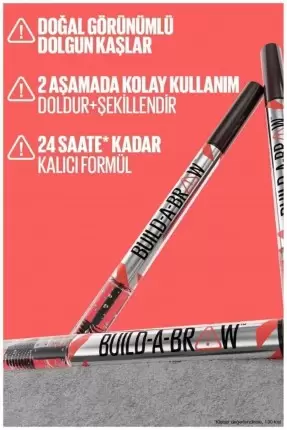 Maybelline New York Build a Brow 2in1 Kaş Kalemi ve Jeli Soft Brown - 255