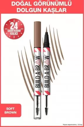 Maybelline New York Build a Brow 2in1 Kaş Kalemi ve Jeli Soft Brown - 255