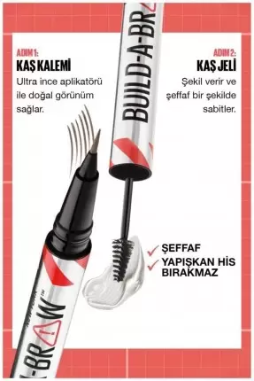 Maybelline New York Build a Brow 2in1 Kaş Kalemi ve Jeli Soft Brown - 255