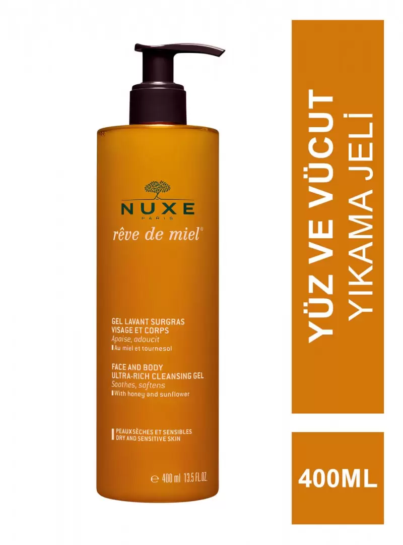 Nuxe Reve de Miel Gel Lavant Surgras Visage et Corps Yüz Ve Vücut Yıkama Jeli