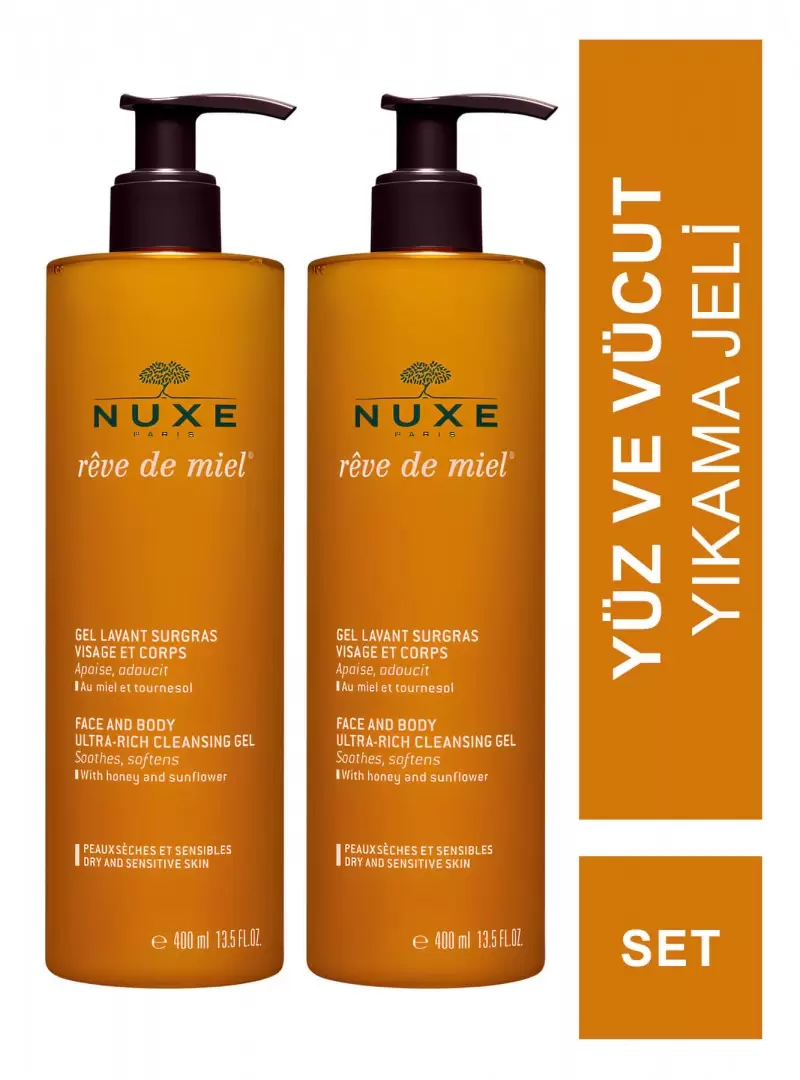 Nuxe Reve de Miel Gel Lavant Surgras Visage et Corps Yüz Ve Vücut Yıkama Jeli