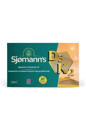 Sjomann's D3K2 30 30 Çiğnenebilir Jel Tablet