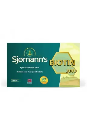 Sjomann's Biotin 3000mg 30 Çiğnenebilir Jel Tablet