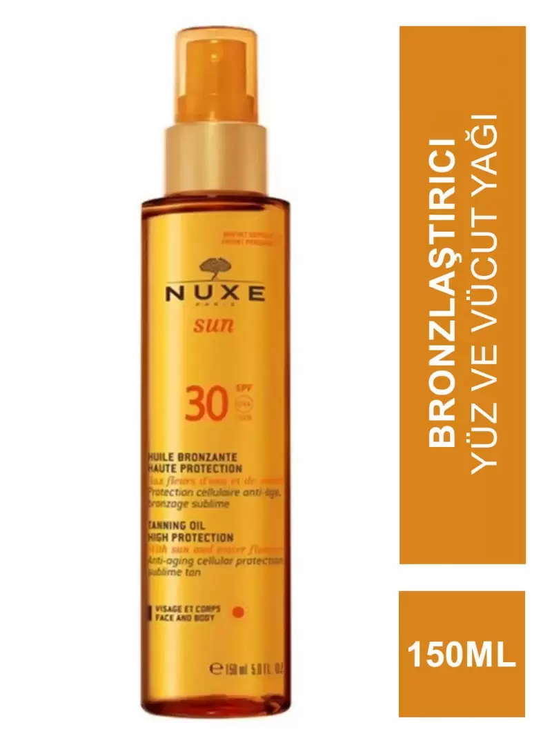 Nuxe Sun Spf 30 Bronzlaştırıcı Yüz ve Vücut Yağı 150 ml