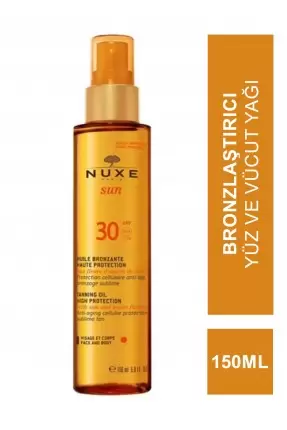 Nuxe Sun Spf 30 Bronzlaştırıcı Yüz ve Vücut Yağı 150 ml