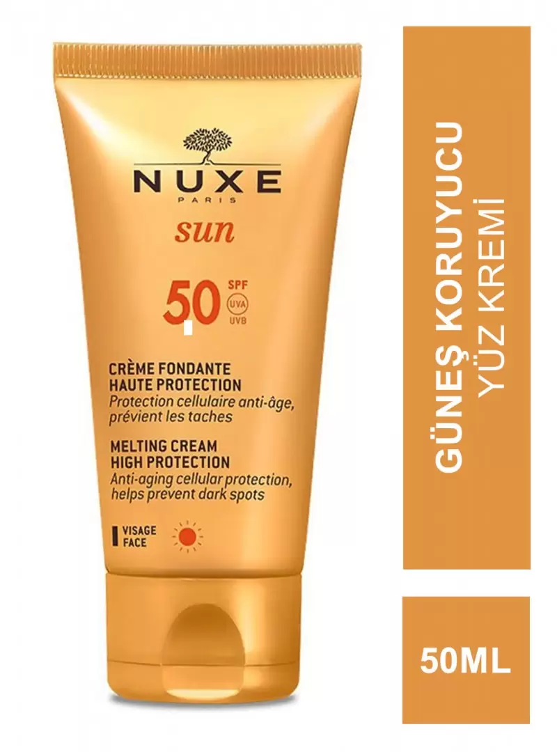 Nuxe Sun Spf 50 Face Cream Fondante Haute Protection Güneş Koruyucu Yüz Kremi 50ml