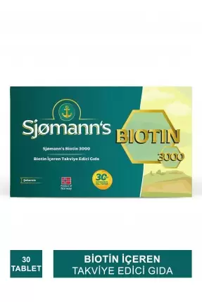 Sjomann's Biotin 3000mg 30 Çiğnenebilir Jel Tablet