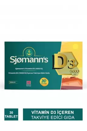 Sjomann's D3 1000IU 30 Çiğnenebilir Jel Tablet