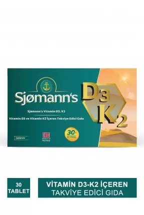 Sjomann's D3K2 30 30 Çiğnenebilir Jel Tablet