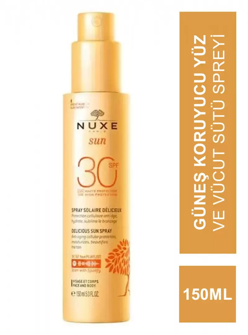 Nuxe Sun Spf30 Güneş Koruyucu Yüz ve Vücut Sütü Spreyi 150 ml