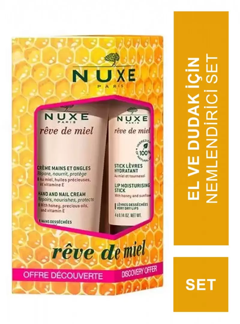 Nuxe Reve De Miel Creme Mains Et Ongles 30ml - Stick Levres 4gr