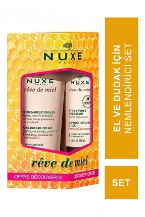 Nuxe Reve De Miel Creme Mains Et Ongles 30ml - Stick Levres 4gr