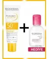 Bioderma Photoderm Aquafluid SPF50+ Tüm Ciltler Renksiz Güneş Kremi 40 ml - Sensibio H2o Hediye -