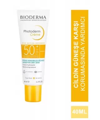 Bioderma Photoderm Creme Renksiz Kuru Ciltler için Yüksek Korumalı SPF50+ Yüz Güneş Kremi 40 ml