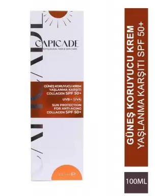 Capicade Güneş Koruyucu Krem Spf 50+ Yaşlanma Karşıtı 100 ml