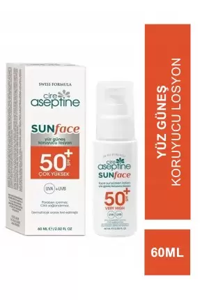 Cire Aseptine Sun Spf 50 Yüz Güneş Koruyucu Losyon 60 Ml