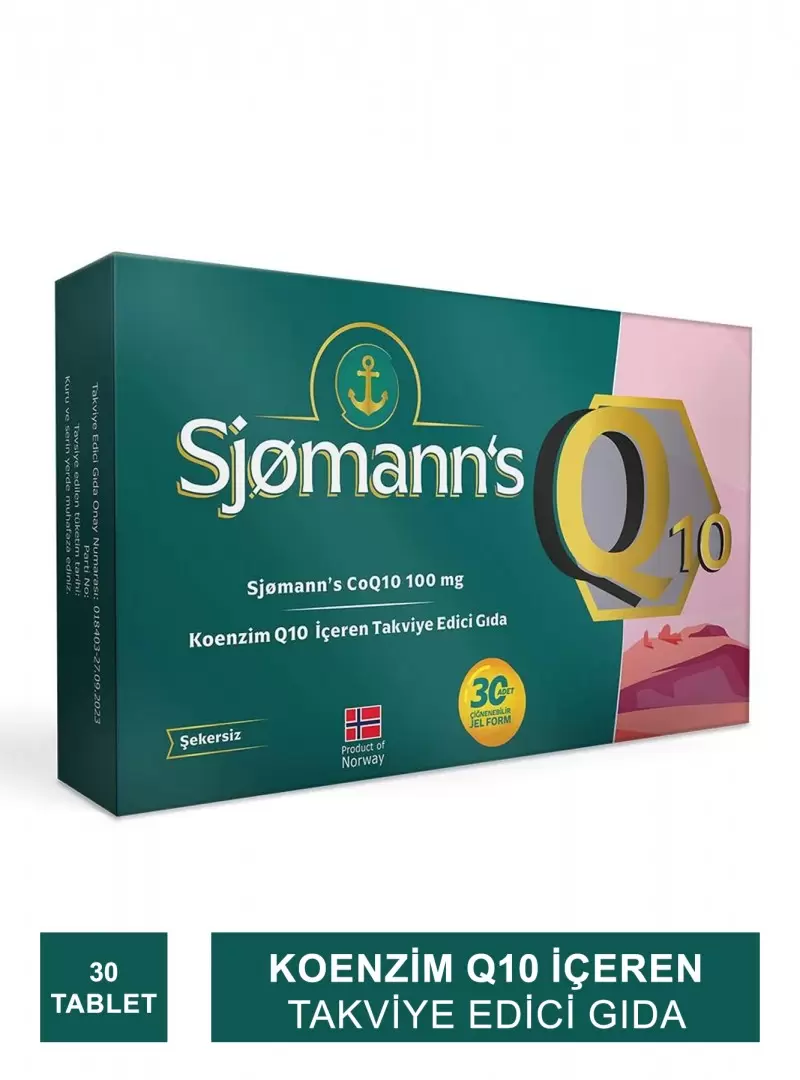 Sjomann's Koenzim Q10 100mg 30 Çiğnenebilir Jel Tablet