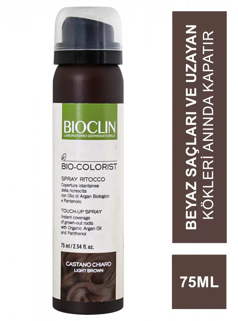 Bioclin Bio Colorist Touch Up Sprey - Light Brown - 75 ml