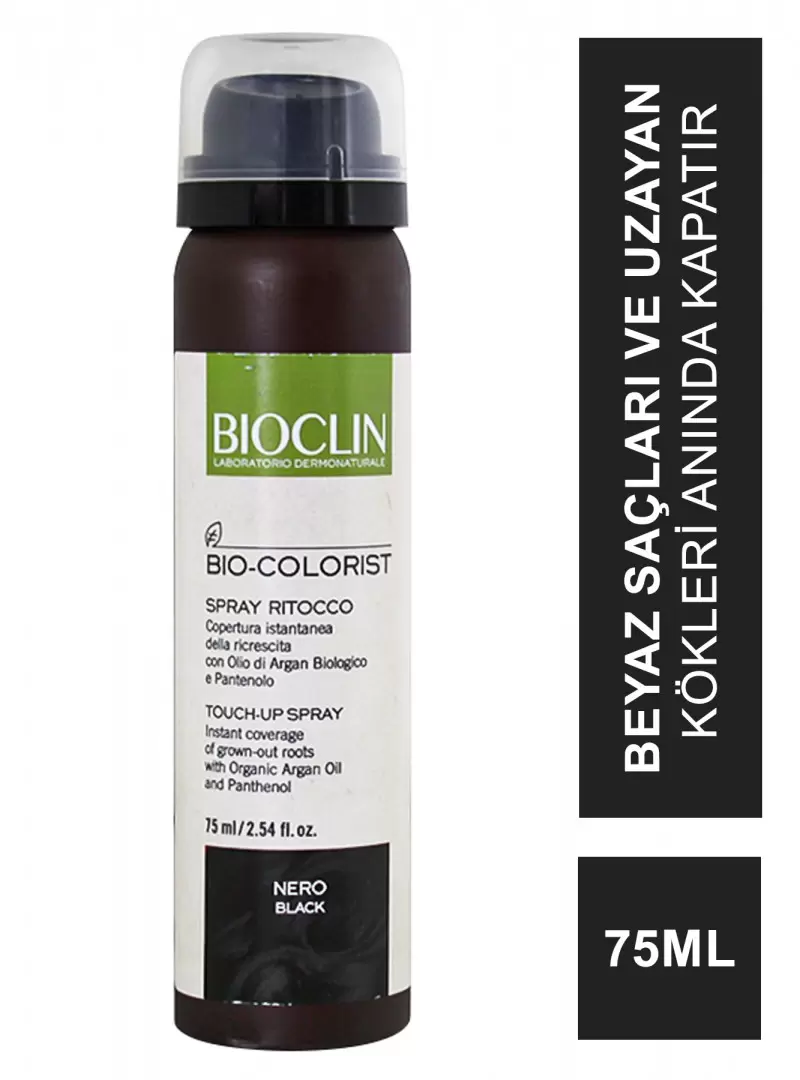 Bioclin Bio Colorist Touch Up Sprey - Black - 75 ml