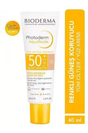 Bioderma Photoderm Aquafluid SPF50+ Tüm Ciltler Yüksek Korumalı Renkli Güneş Kremi 40 ml