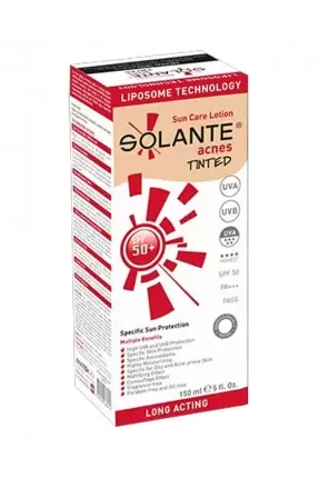 Solante Acnes Tinted Spf 50 Güneş Losyonu 150 ml