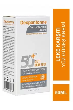 Dexpantonne Sun Leke Karşıtı Yüz Güneş Kremi Spf50+ 50ml