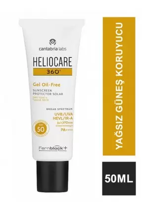 Heliocare 360 Oil Free SPF+50 Jel Yağsız Güneş Koruyucu 50 ml