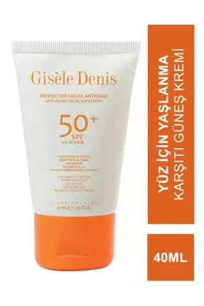 Gisele Denis Anti Aging Facial Sunscreen SPF50+ Yüz İçin Yaşlanma Karşıtı Güneş Koruma Kremi 40 ml