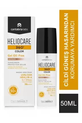 Heliocare 360 Color Gel Oil-Free Bronze Spf50+ Renkli Güneş Kremi 50 ml