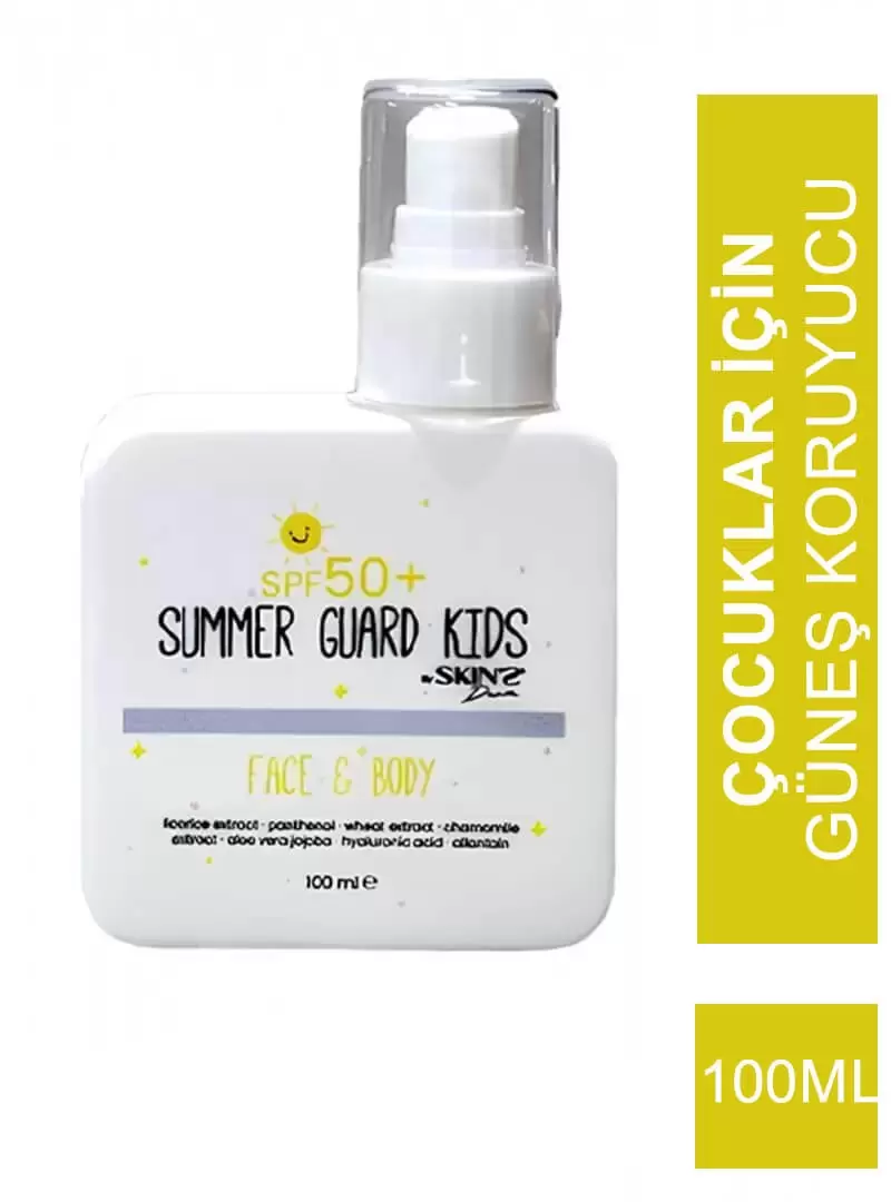 Skins Derm Summer Guard Kids Spf50+ Face & Body Güneş Kremi 100 ml