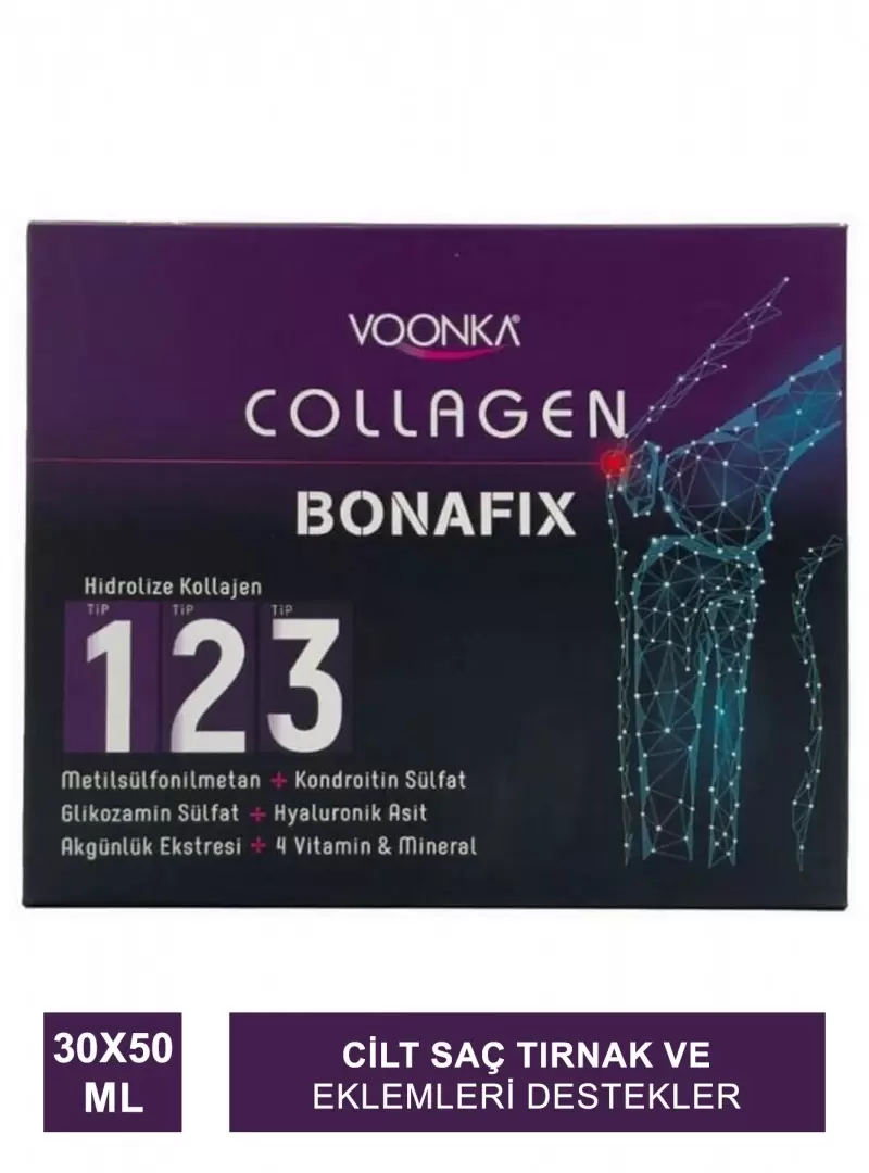 Voonka Collagen Bonafix Tip 123 - Karışık Meyve Aromalı - 30x50ml