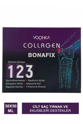 Voonka Collagen Bonafix Tip 123 - Karışık Meyve Aromalı - 30x50ml