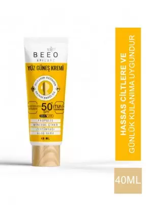 Beeo Up Apicare Yüz Güneş Kremi Spf 50+ 40 ml