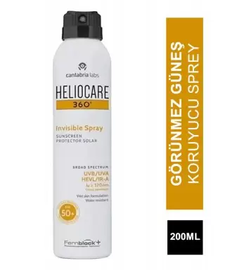 Heliocare 360 Invisible Spray SPF50+ - Görünmez Güneş Koruyucu Sprey - 200 ml