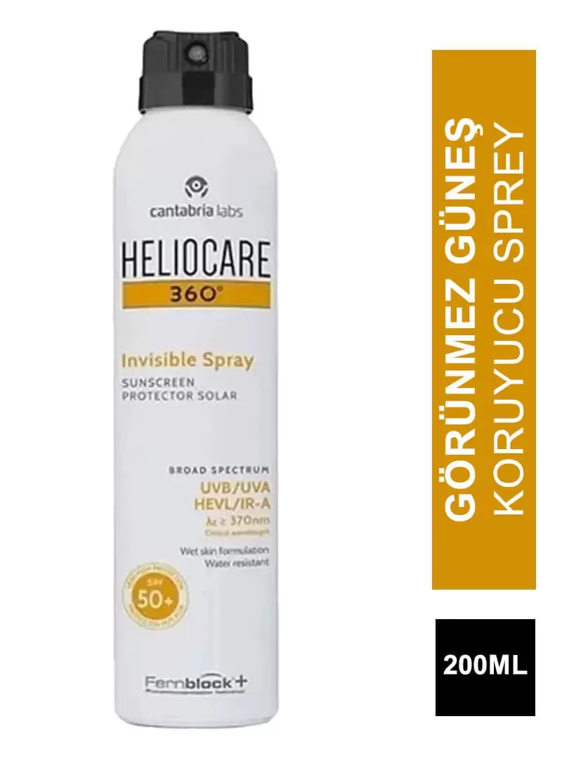 Heliocare 360 Invisible Spray SPF50+ - Görünmez Güneş Koruyucu Sprey - 200 ml