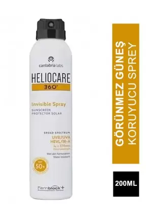 Heliocare 360 Invisible Spray SPF50+ - Görünmez Güneş Koruyucu Sprey - 200 ml