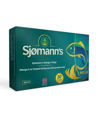 Sjomann's Fishoil Omega-3 High 30 Çiğnenebilir Jel Tablet