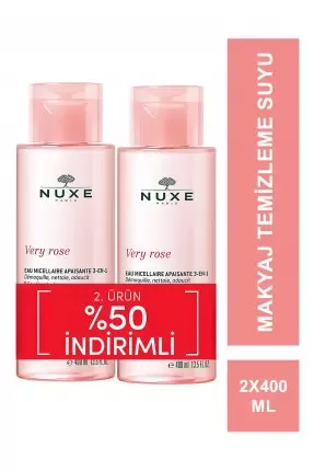 Nuxe Very Rose 3-In 1 Soothing Micellar Water - Temizleme Suyu- 2x400 ml