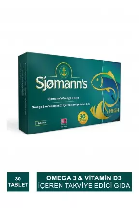 Sjomann's Fishoil Omega-3 High 30 Çiğnenebilir Jel Tablet