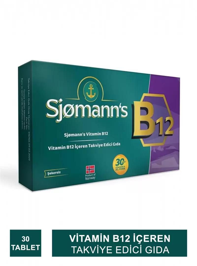 Sjomann's B12 30 Çiğnenebilir Jel Tablet