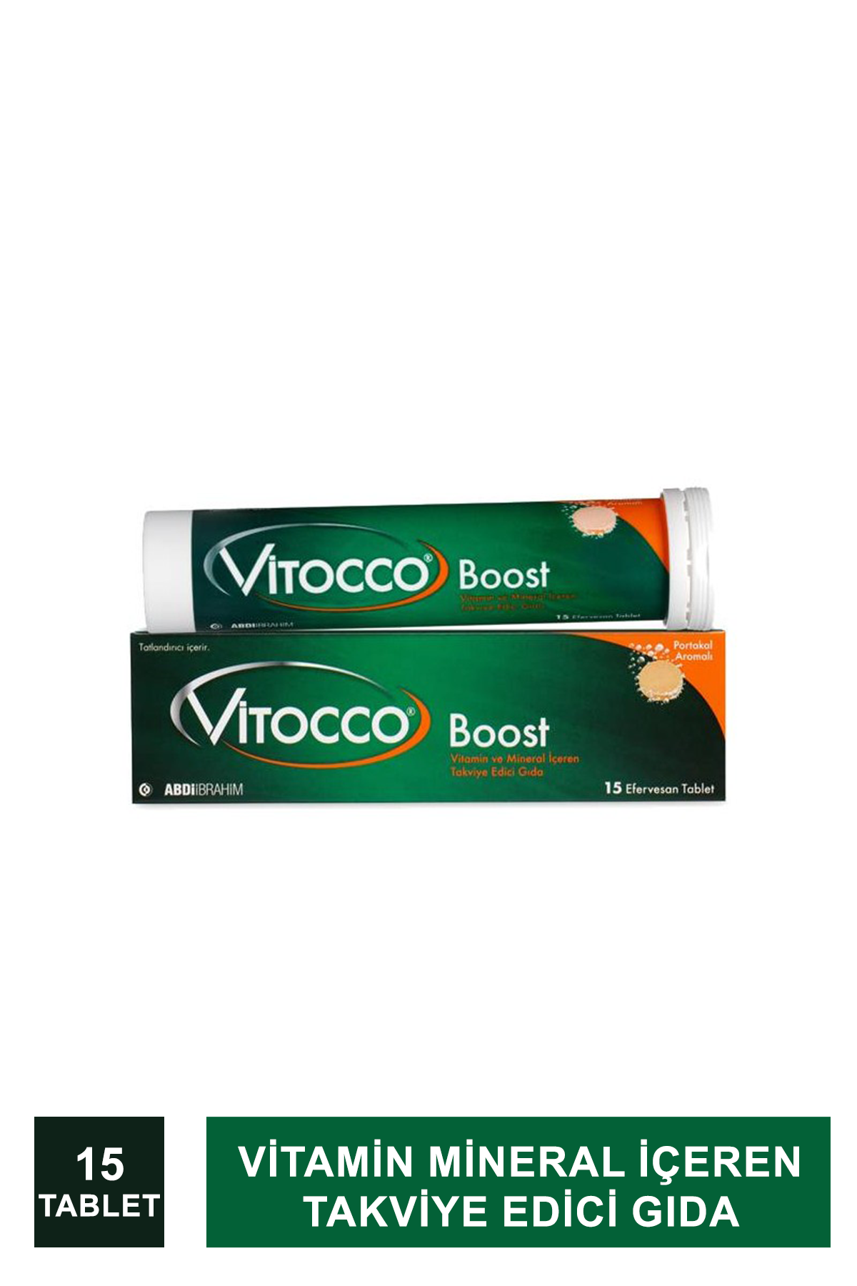 Outlet - Vitocco Boost Vitamin Mineral İçeren Takviye Edici Gıda 15 Efervesan Tablet