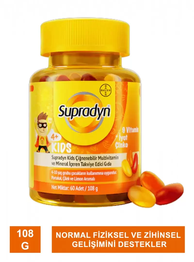 Outlet - Supradyn Kids Multivitamin ve Mineral 60 Çiğnenebilir Tablet