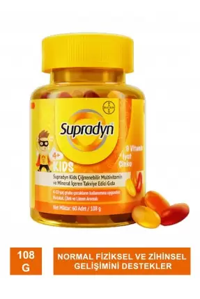 Outlet - Supradyn Kids Multivitamin ve Mineral 60 Çiğnenebilir Tablet