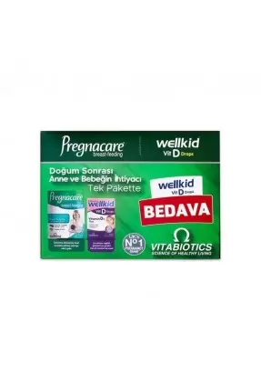 Outlet - Vitabiotics Pregnacare Breast-Feeding 56 Tablet + Wellkid Vitamin D3 20ml