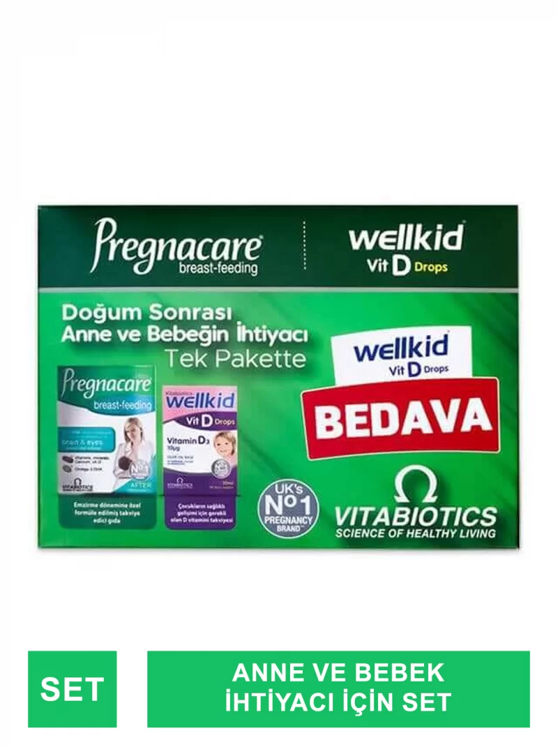 Outlet - Vitabiotics Pregnacare Breast-Feeding 56 Tablet + Wellkid Vitamin D3 20ml