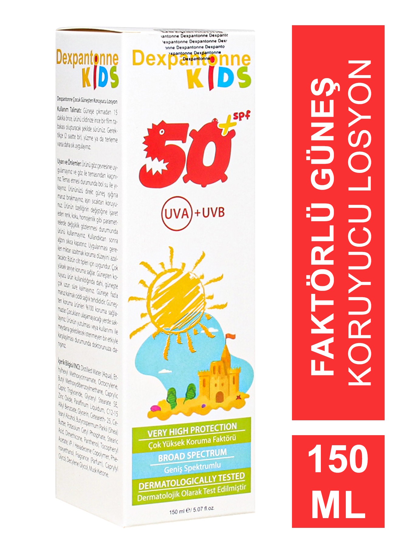 Outlet - Dexpantonne Kids Spf50+ Güneş Koruyucu Losyon 150 ml